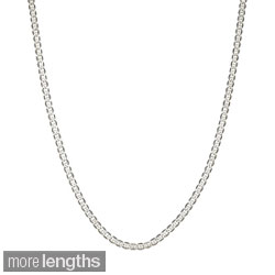 Simon Frank Rhodium Silvertone 4mm Gucci-style Chain (20-30 inch)