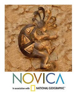 Today Sale 'Kokopelli Peace' Large Iron Wall Adornment (Mexico)