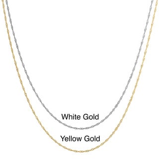 Fremada 10k White Gold 18-inch Singapore Chain
