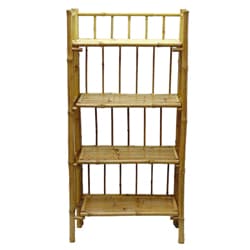 Low Price Bamboo 4-tier Folding Shelf (Vietnam)