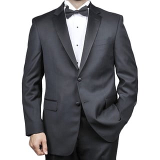 Mantoni Red Labeled Men's 2-button Black Wool Tuxedo