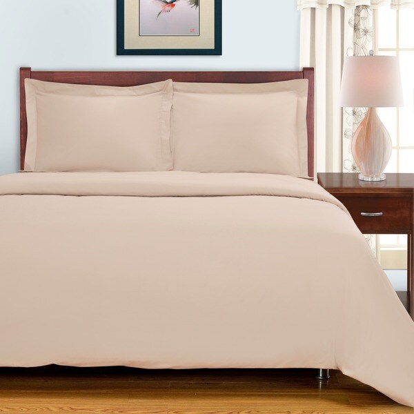 Egyptian Cotton 300 Thread Count Solid 3piece Duvet Set 11397427