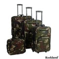 Rockland Deluxe Camouflage 4-piece  Luggage Set