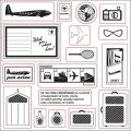 Fiskars 17-piece Clear Rubber Vacation Stamp Set