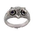 Sterling Silver 'Owl Wisdom' Amethyst Ring (Indonesia)