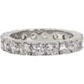 Simon Frank Hand Set Bright White Stackable Cubic Zirconia Eternity Band