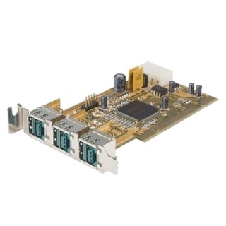 StarTech.com 3 Port Low Profile PCI 12V PoweredUSB Adapter Card - USB