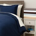 Hemstitch 400 Thread Count Solid Cotton 3-piece Duvet Cover Set