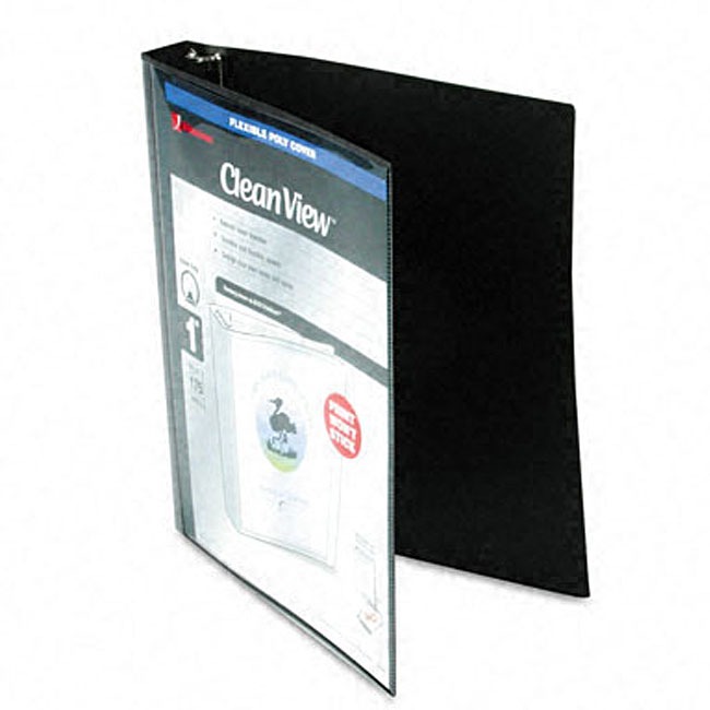PrintWontStick 1Inch Black ViewTab Flexible Binder 11403839