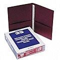 Burgundy Twin-Pocket Portfolios with Three-Tang Fasteners (Case of 25)