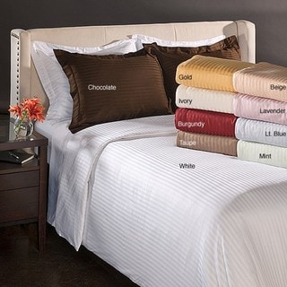 Egyptian Cotton 650 Thread Count Striped 3-piece Duvet Cover Set