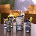 Glass 'Tall Cobalt Spiral' Pitcher (Mexico)