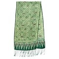 Silk 'Royal Java Green' Batik Scarf (Indonesia)