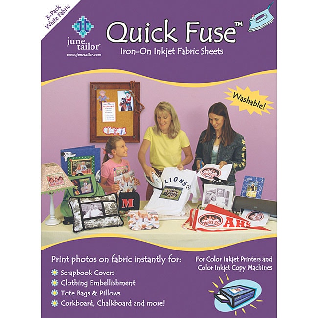 June Tailor Quick Fuse Ironon Fabric Sheets (Pack of 3) Overstock