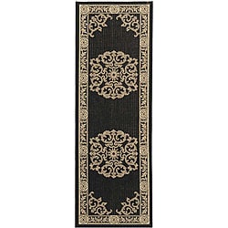 Cheap Safavieh Indoor/ Outdoor Sunny Black/ Sand Rug (2'4 x 6'7)