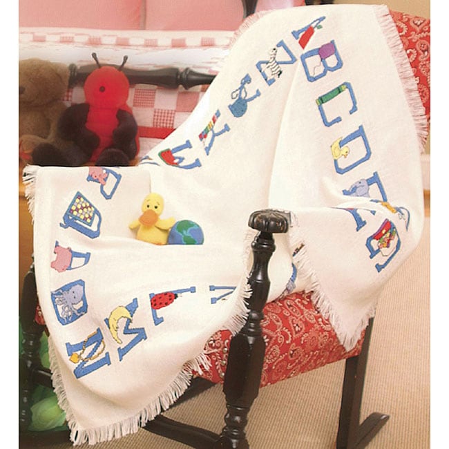 Baby Alphabet Afghan Cross Stitch Kit - Overstockâ„¢ Shopping - Big ...