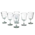 Set of 6 'Contoured' Wine Glasses (Mexico)