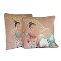 Set of 2 Cotton 'Grace and Power' Cushion Covers (Thailand)