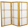 Wood and Rice Paper Double Cross 3-foot Shoji Screen (China)