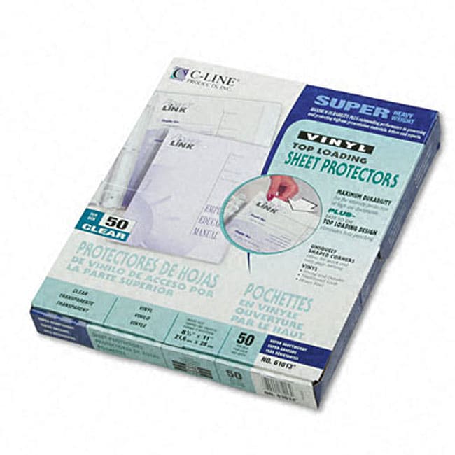 Top Loading Clear Vinyl Sheet Protectors (50 per Box)