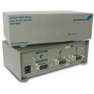 StarTech.com 2 Port High Resolution VGA Video Splitter with Audio - 4