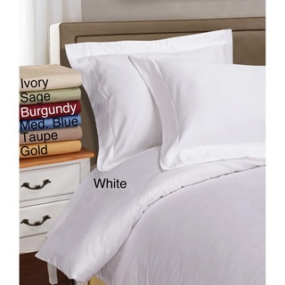 Egyptian Cotton Single Ply 1000 Thread Count Solid 3-piece Duvet Cover Set