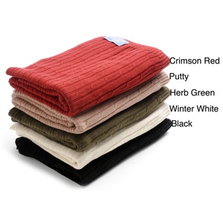 Himalaya 'Harlie' Cashmere Cable Knit Throw