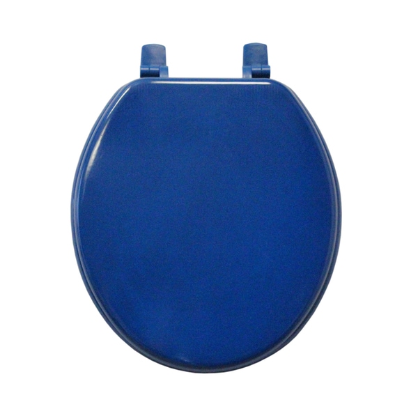 Cobalt Blue Molded Wood Solid Toilet Seat - 11525369 - Overstock