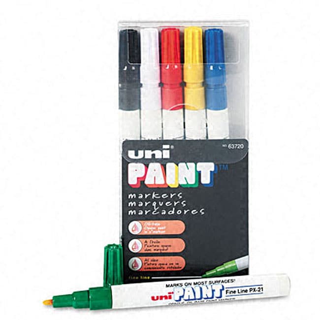 UniPaint Oilbased Fadeproof Paint Markers (Pack of 6) 11529238