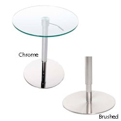 ( ._.) Krib Round Glass Adjustable Height Pub Table