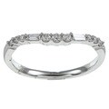 14k White Gold 1/4ct TDW Diamond Curved Wedding Band (G-H, I1)