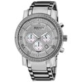 Akribos XXIV Men's Water-resistant Large Dial Diamond Accent Quartz Chronograph Bracelet Watch