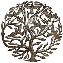 Big Low Metal 'Tree of Life' Oil Drum Art (Haiti)