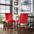 ETHAN HOME Parson Cranberry Red Counter Height Chair (Set of 2)