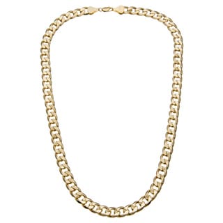 Simon Frank 14k Gold Overlay 12mm Cuban Necklace (36-inch)