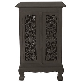 Hand-carved Flowers and Vines 32-inch Cabinet