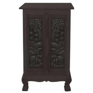 Hand-carved Royal Elephants Storage Cabinet
