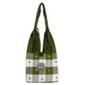 Cotton 'Green Plaid Elephant' Handbag (Thailand)