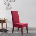 Smooth Suede Shorty Dining Room Chair Covers (Set of 2)