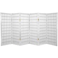 Wood and Rice Paper 4-foot 3-panel Shoji Windowpane Screen (China)