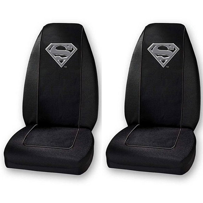 Superman Silver Shield Bucket Seat Covers (Set of 2) 11568296