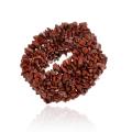 Stonique Creations Red Jasper Chip Multi-row Stretch Bracelet