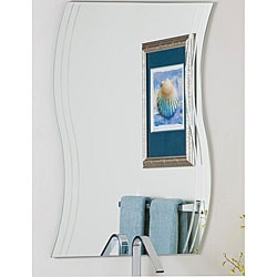 See Reviews Frameless Wave Wall Mirror
