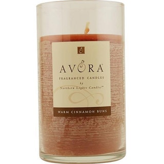 Warm Cinnamon Buns Scented 3 x 6-inch Glass Pillar Candle