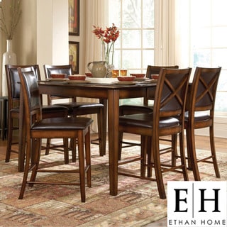 ETHAN HOME Frisco Bay Burnished Oak 5-piece Counter Dining Set
