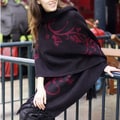'Cherry Blossom' Alpaca Wool Shawl (Peru)