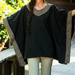 Cotton 'Flowing Nature' Blouse (Thailand)-Image