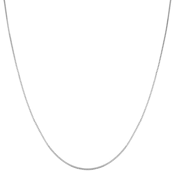 Fremada 14k White Gold 18-inch Box Necklace