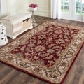 Handmade Heritage Kashan Red/ Ivory Wool Rug (4' x 6')