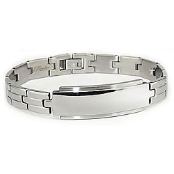 stainless steel bracelet engravable link mens